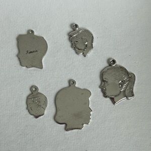 Vintage Sterling Silver Silhouette Charms